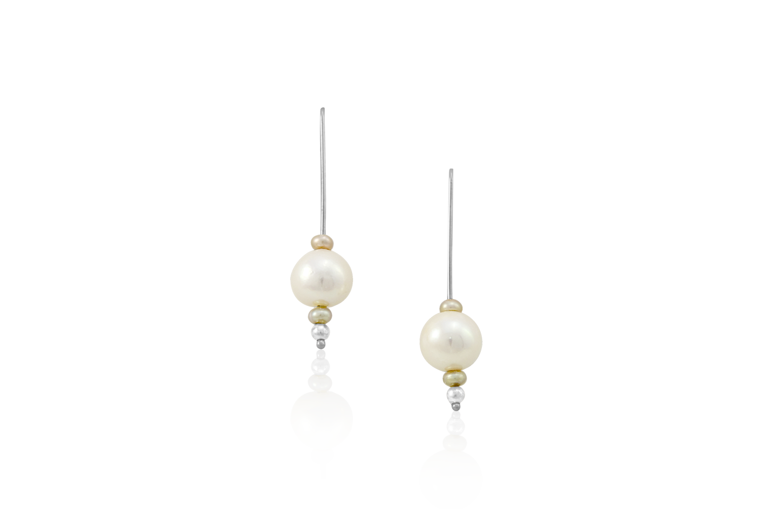thumbnail interactive-video image 1 of Natural Freshwater Pearl Drop Dangle Earrings - Multicolor Baroque 7-8mm Silver/Gold Hooks 1 of 6
