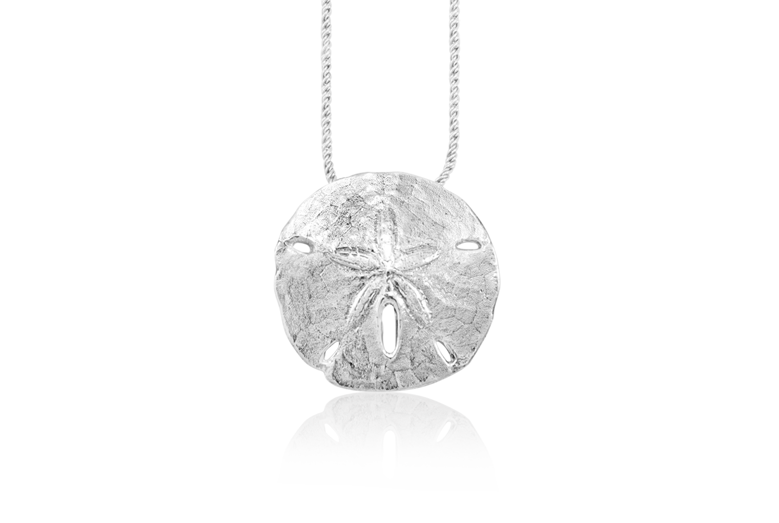 Sterling Silver Chain. Sterling Silver SAND DOLLAR Pendant