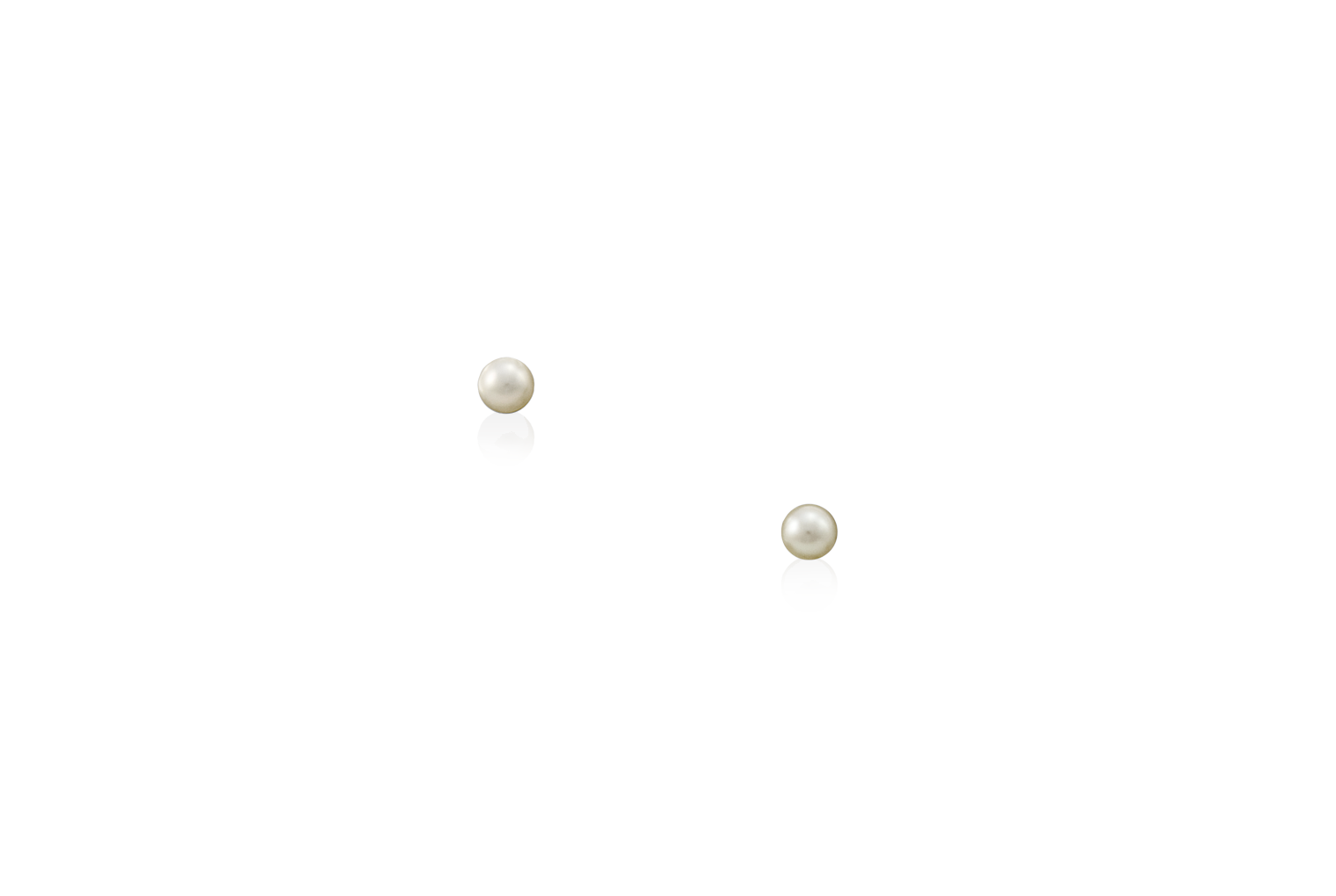 White Pearl Stud Earrings