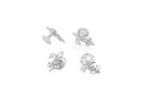 view01 thumbnail image for Fleur de Lis Tux Studs