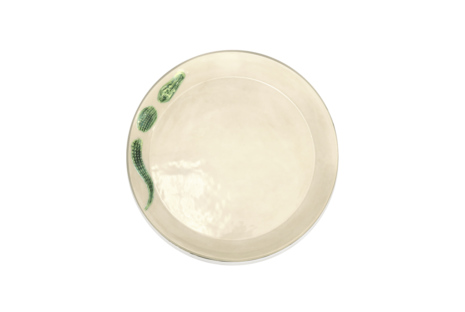 k.iris pottery Grand Round Swimming Alligator Platter