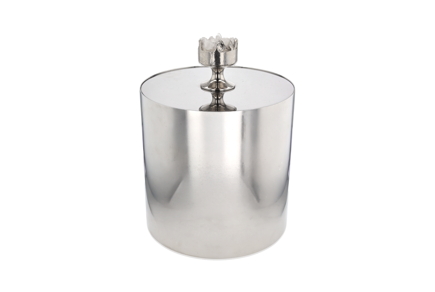 Anna New York Hospitality Ice Bucket, Silver & Crystal