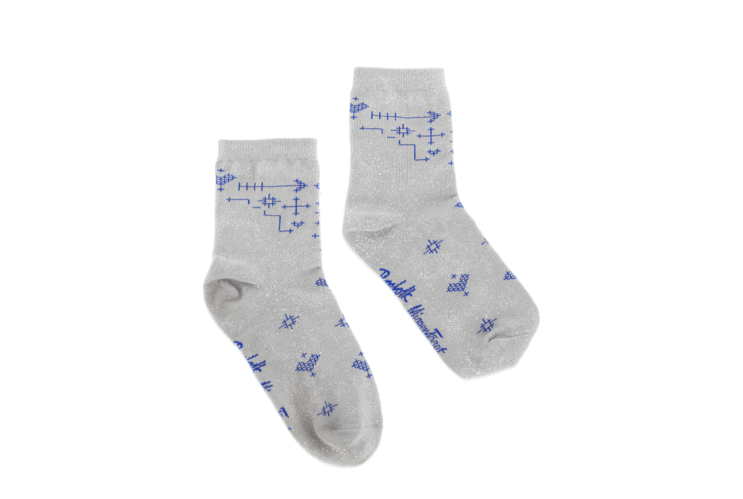 Bonfolk x Mignon Faget Metallic Cross Stitch Socks