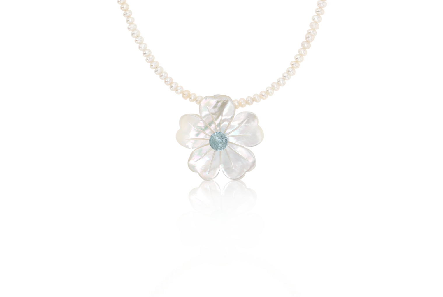 Mother of Pearl Daisy Pendant