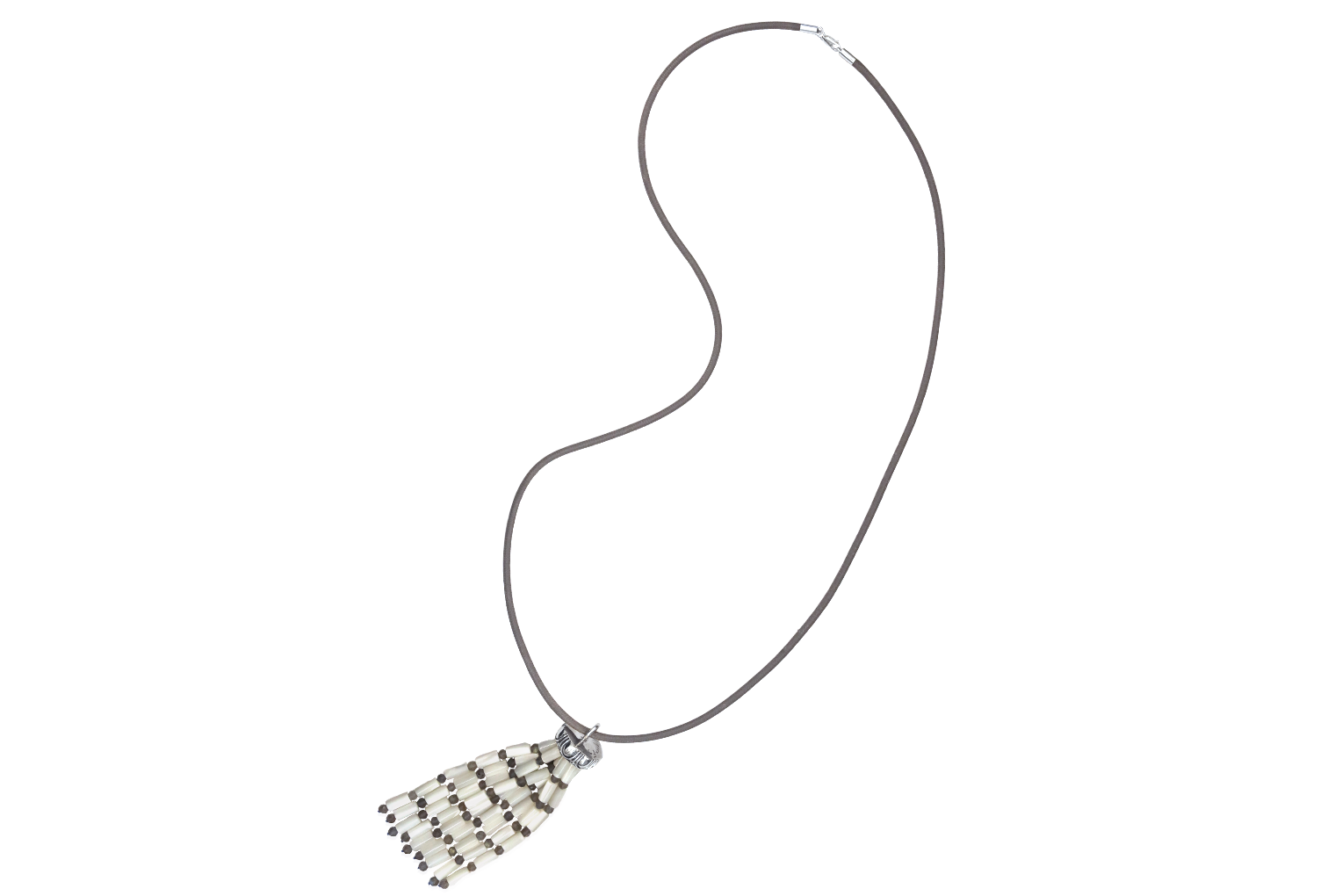 Egg and Dart Tassel Necklace