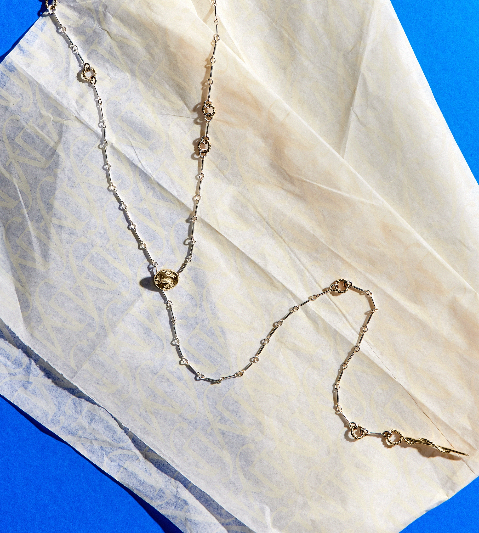 Mignon Faget Button and Needle Lariat from the Atelier Collection
