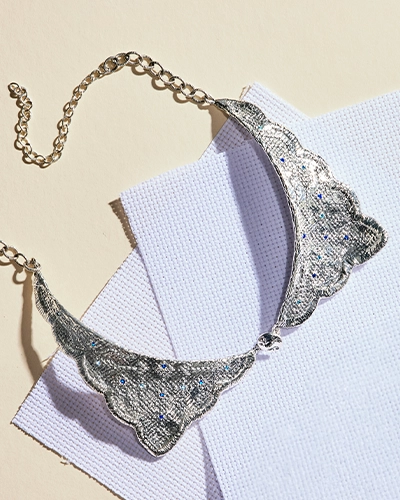Mignon Faget Button and Needle Lariat from the Atelier Collection