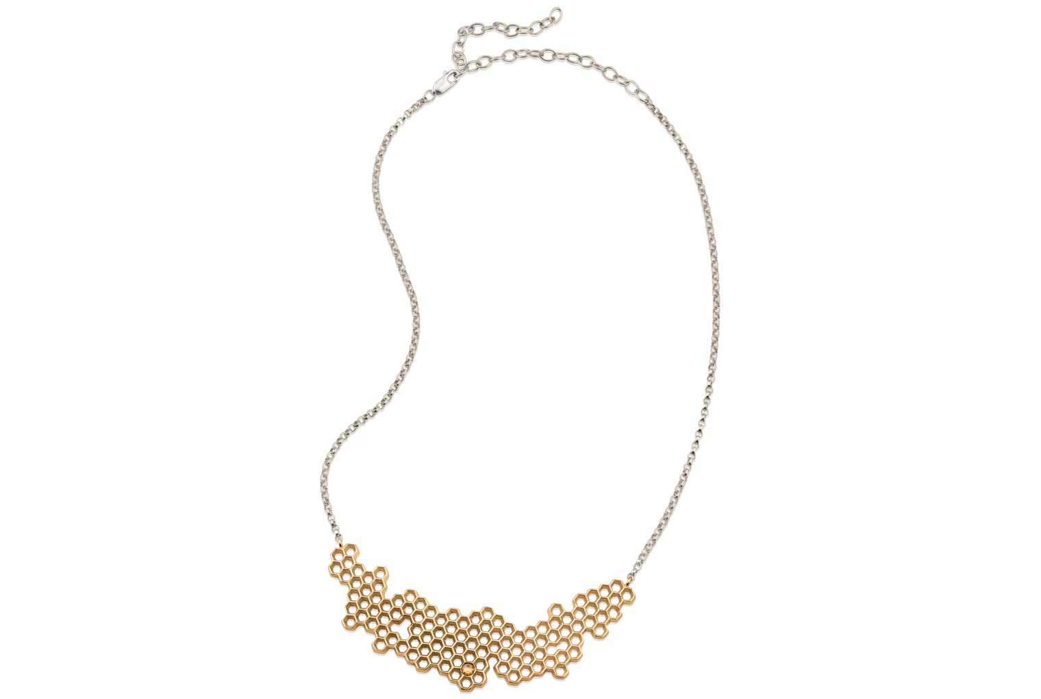 Hive Honeycomb Necklace Bronze