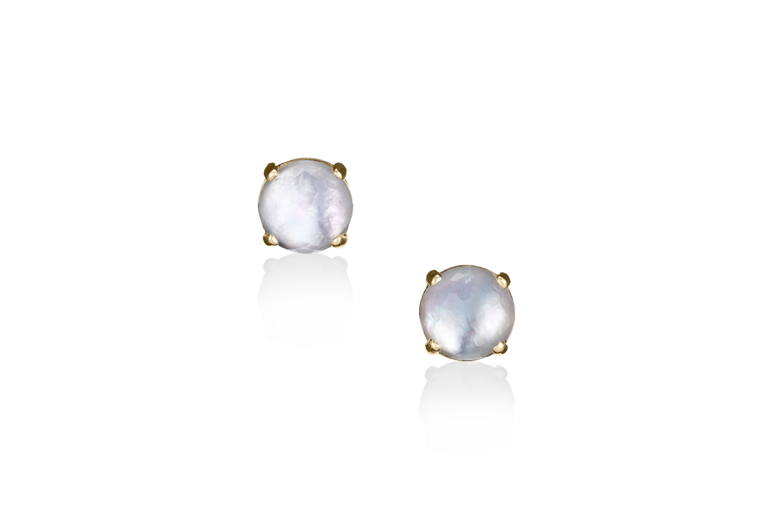 Mother of Pearl Doublet Stud Earrings