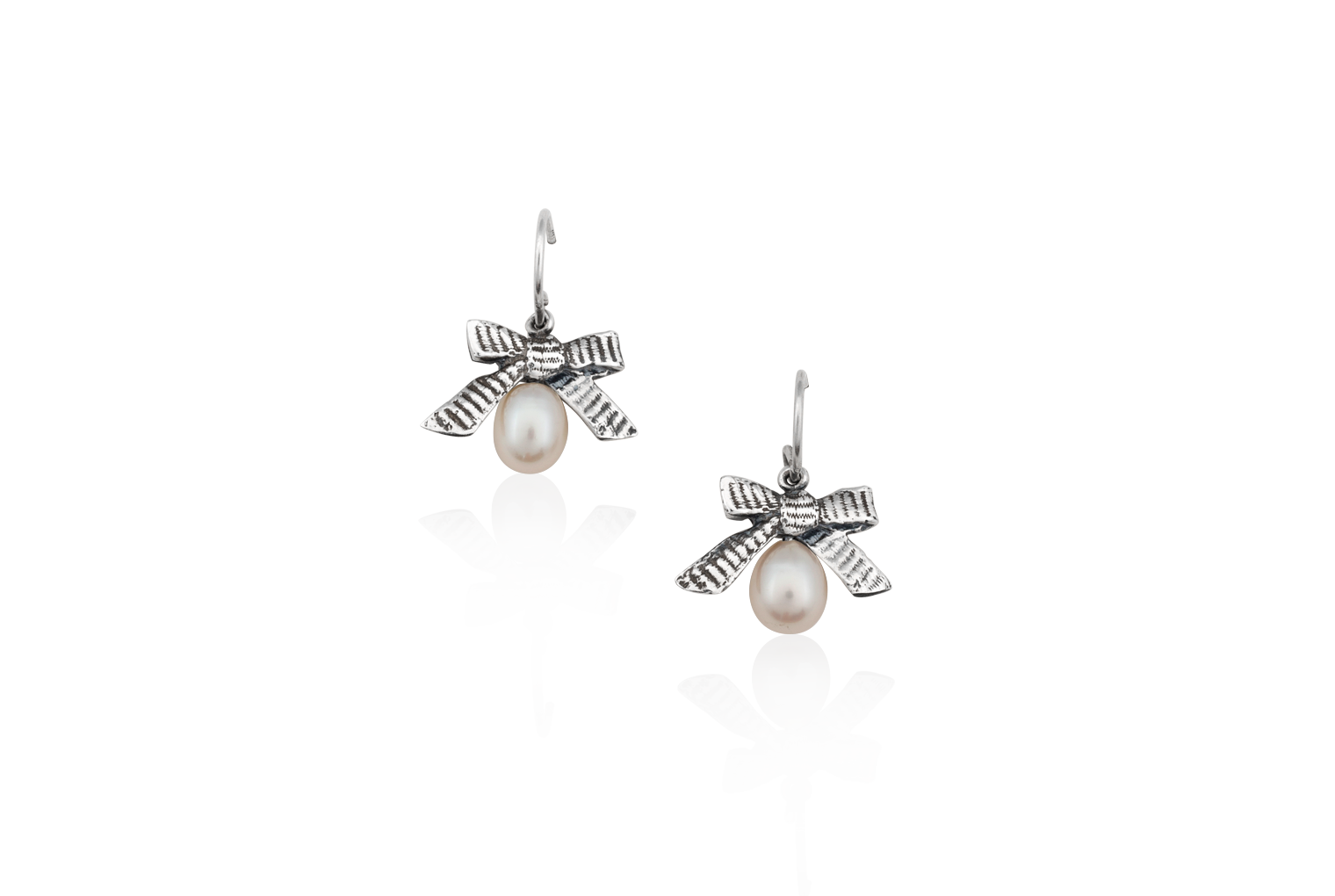 Petit Bow Pearl Dangles