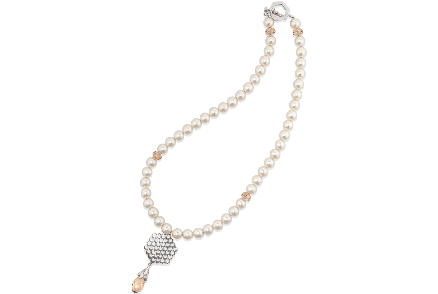 Hive Honey Drop Pearl Necklace