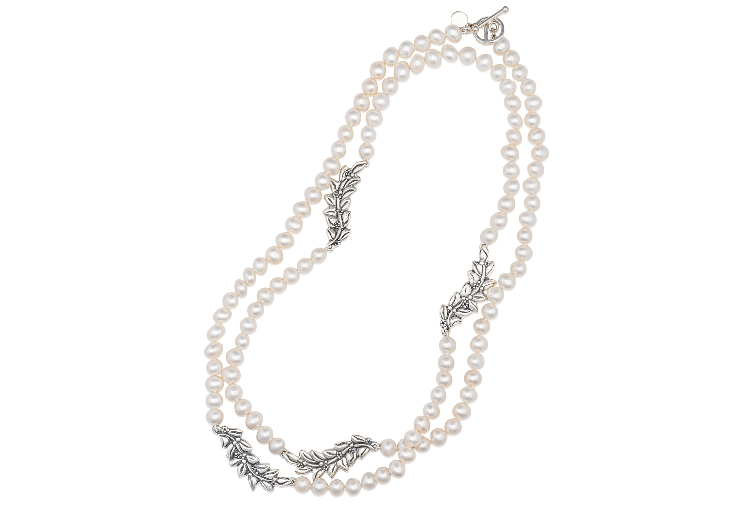 Majorica - pearl necklace with 925 silver clasp - necklace - almost new  condition - 45 cm. - Catawiki