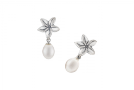 view02 thumbnail image for Jasmine Flower Freshwater Pearl Earrings