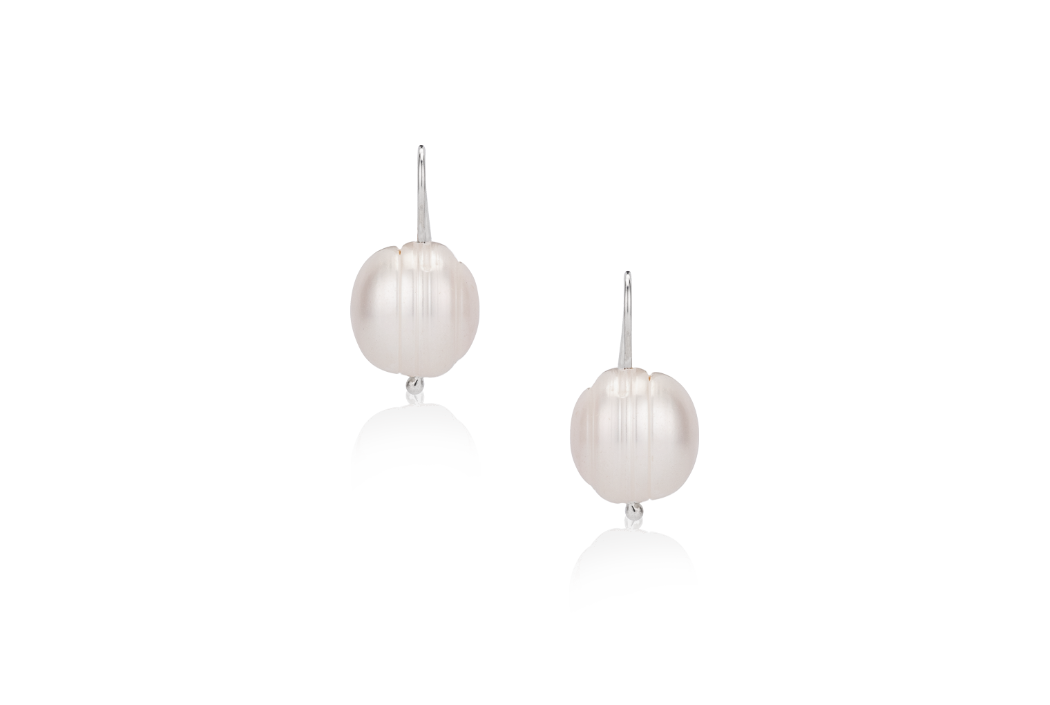 Circle Pearl Dangle Earrings
