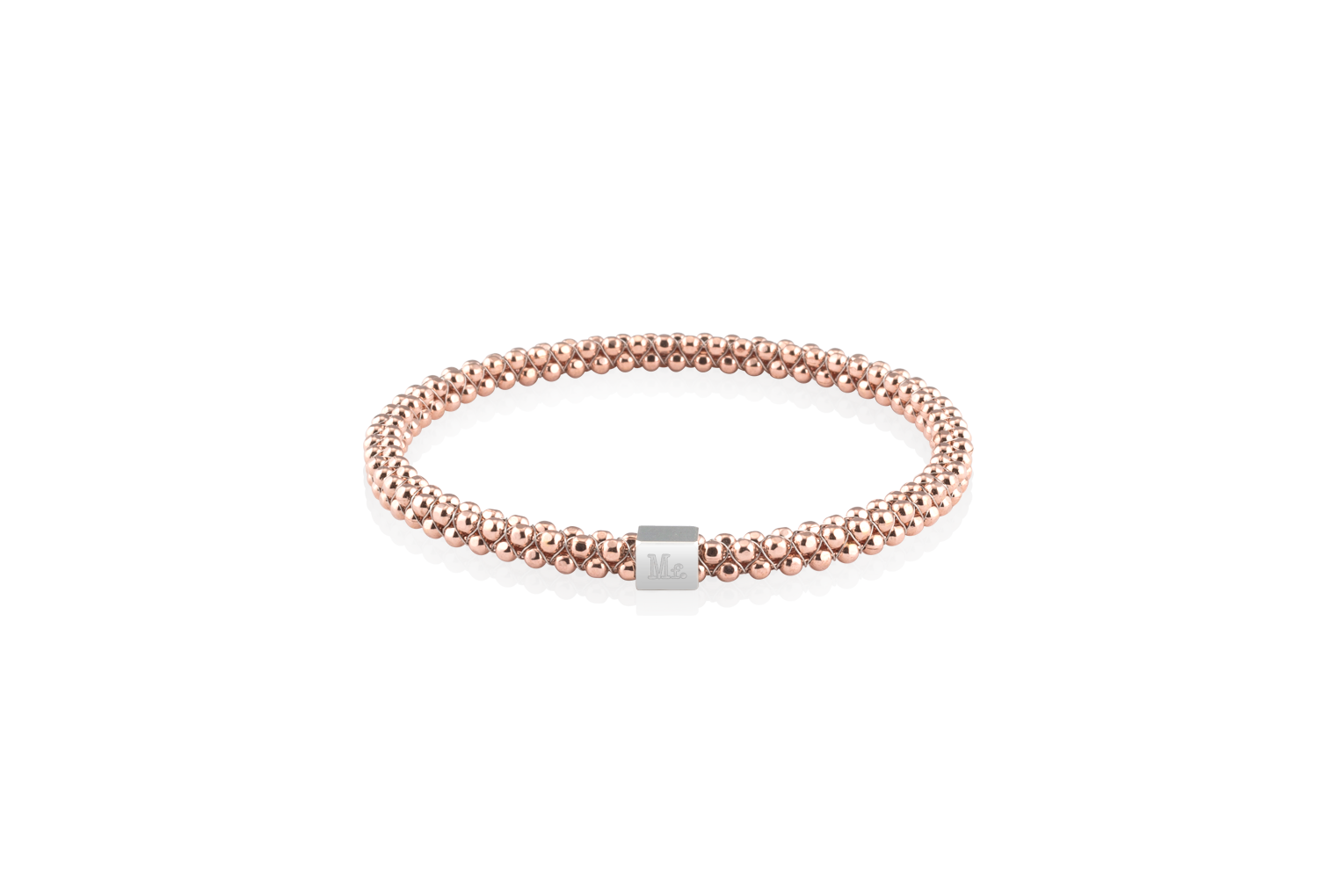 Halo Bangle Faceted Rose Gold