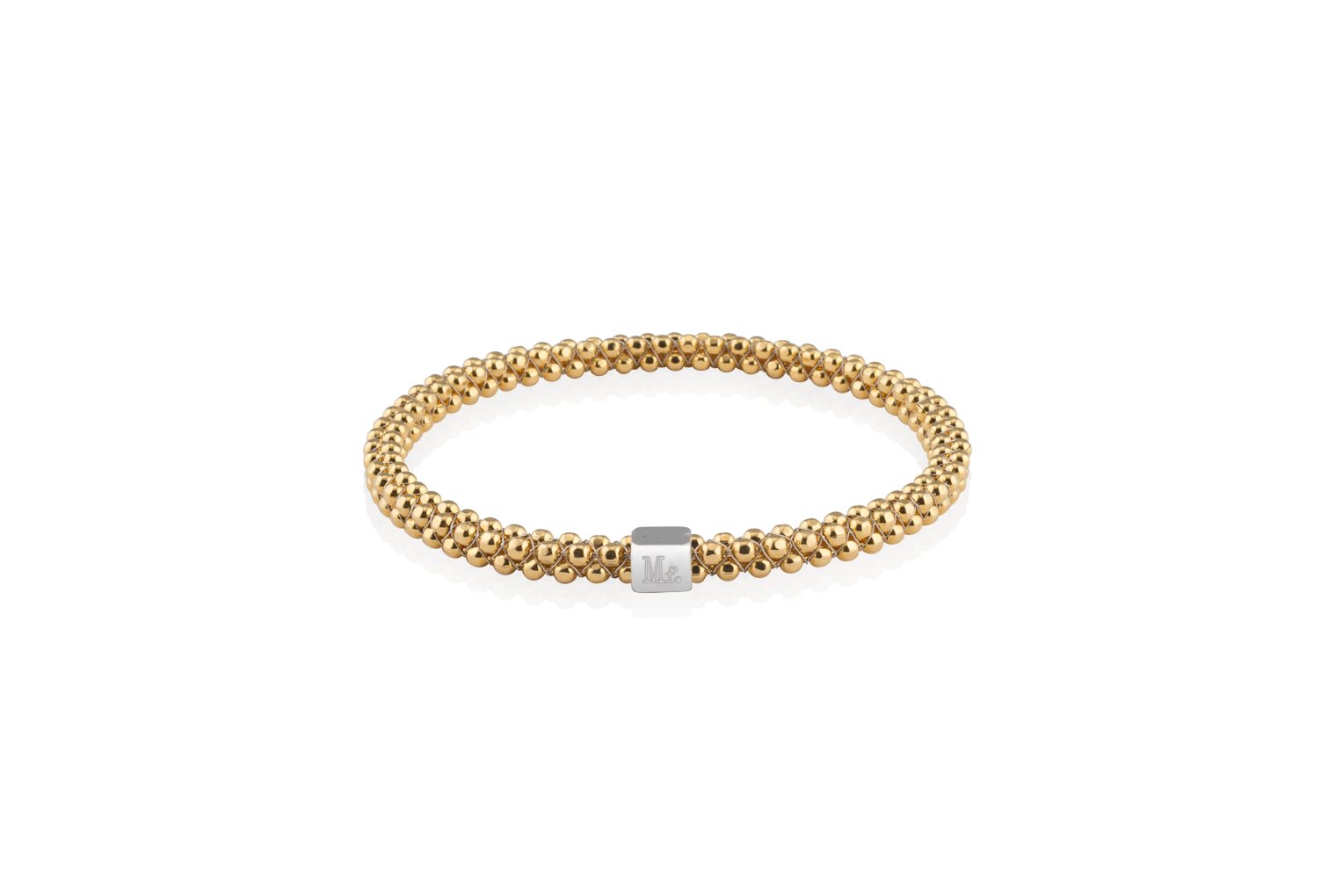 Halo Bangle Faceted Gold Plated