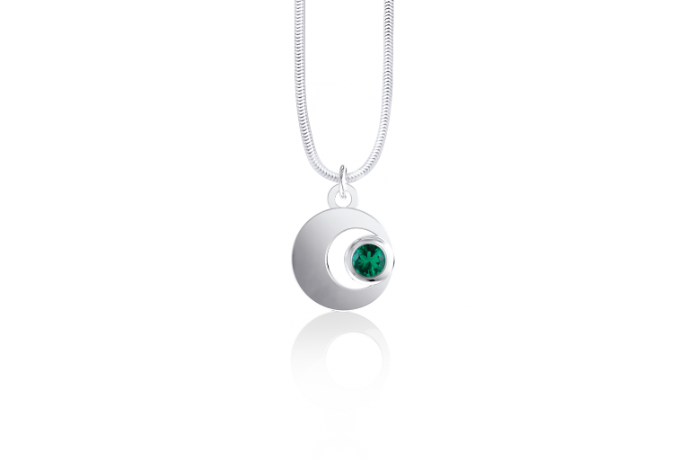 Crescent Birthstone Amulet