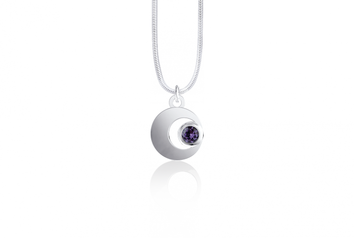 Crescent June Birthstone Amulet