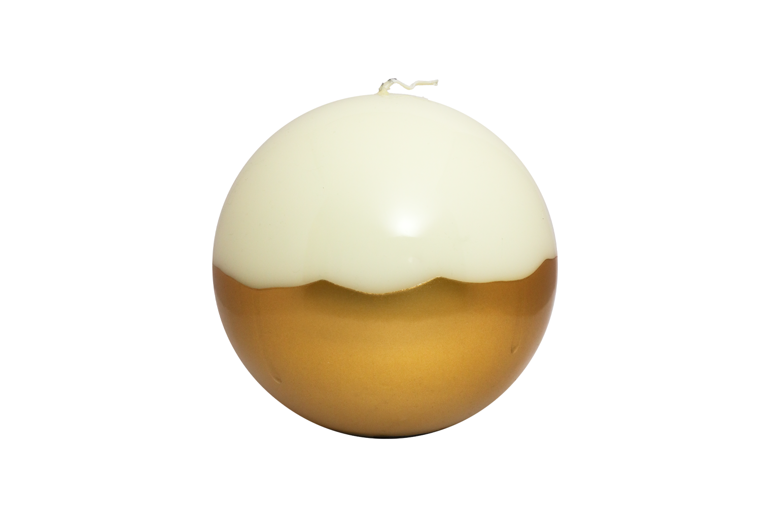 Meloria Ball Candle in Cream & Gold - Large