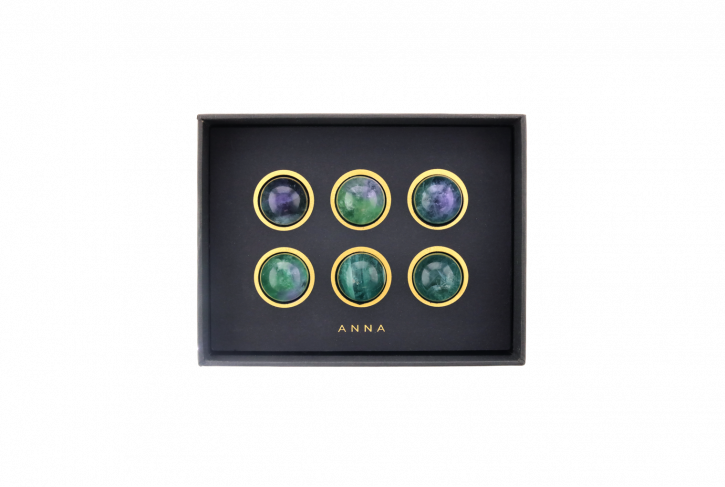Anna New York Vida Wine Gems - Fluorite - Set of 6