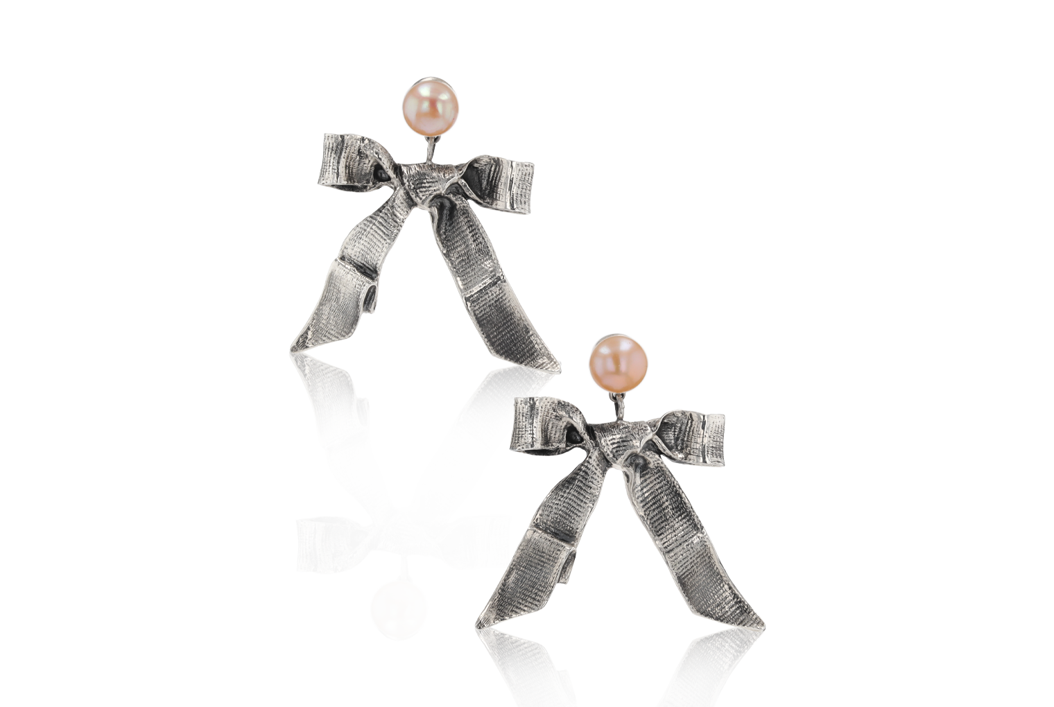 Bow Dangle Freshwater Pearl Earrings