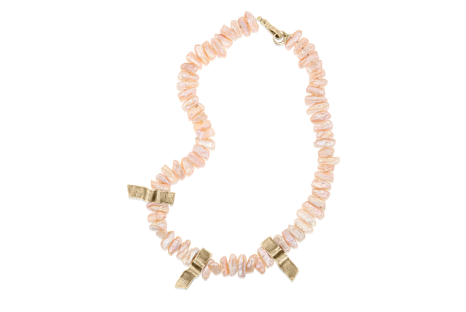 Limited Edition Banner Peach Biwa Pearl Necklace