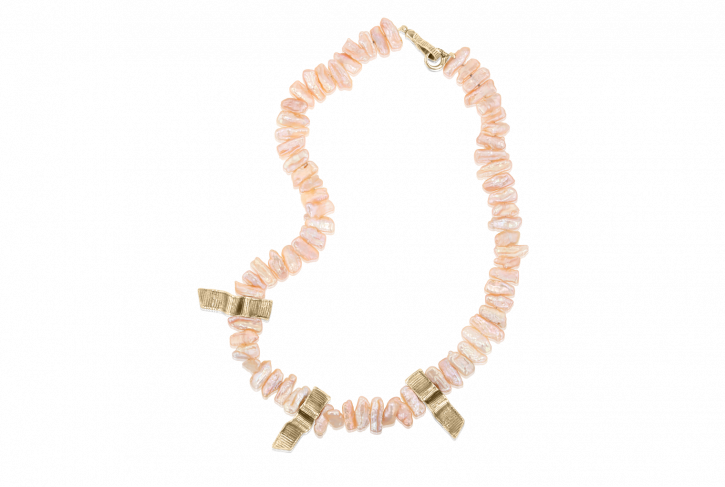 Limited Edition Banner Peach Biwa Pearl Necklace