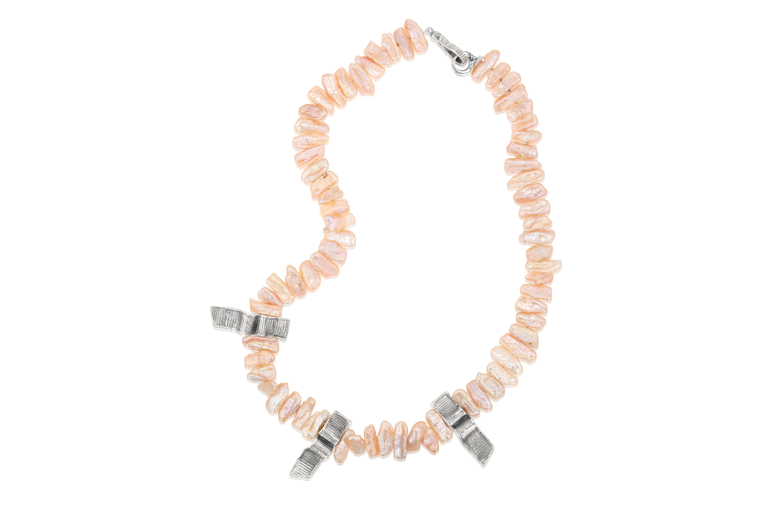 Banner Peach Biwa Pearl Necklace