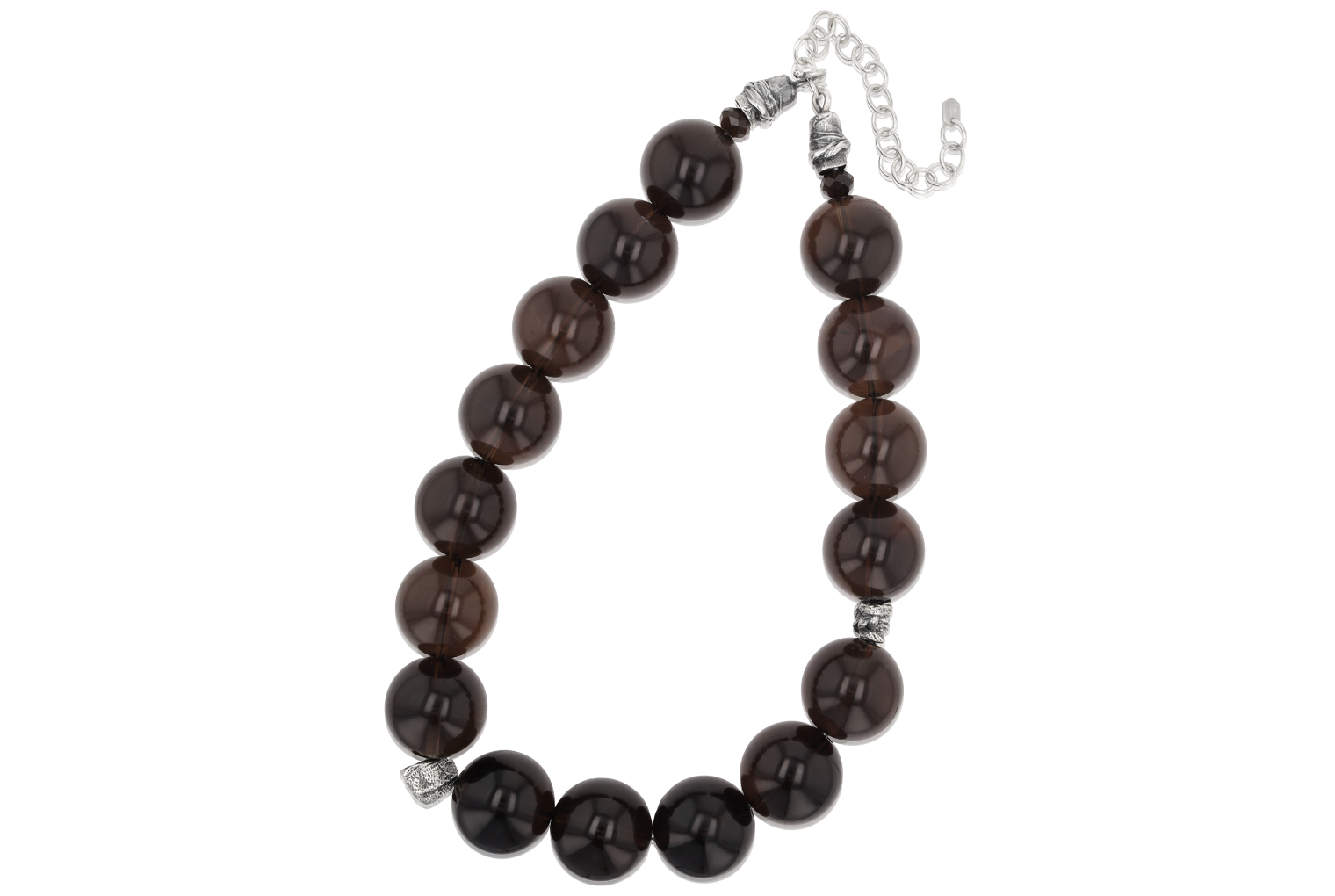 Limited Edition Knot Smoky Quartz Gumball Necklace