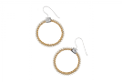 view02 thumbnail image for Halo Hoop Earrings Pearl