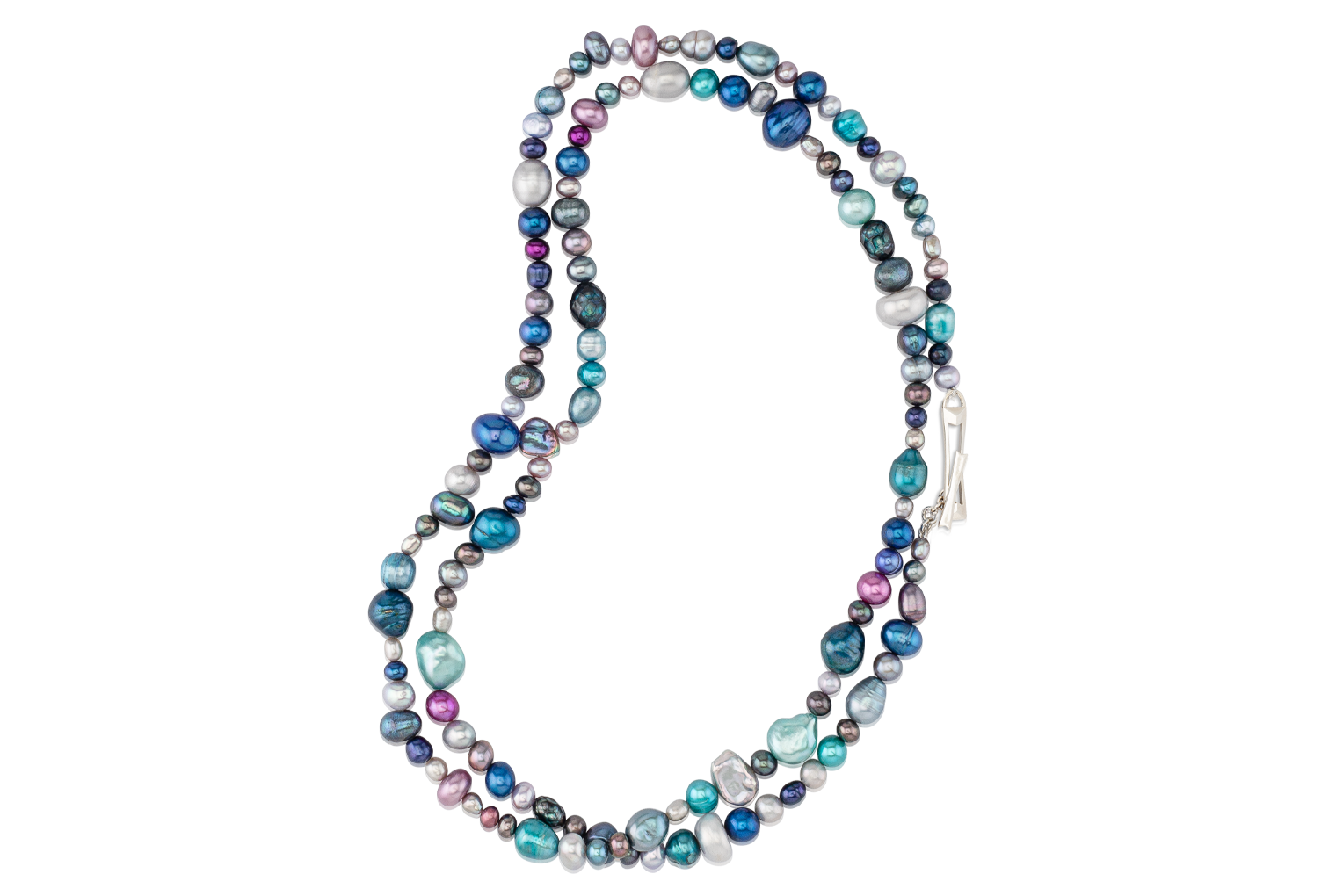 Cool Mixed Pearl Toggle Necklace