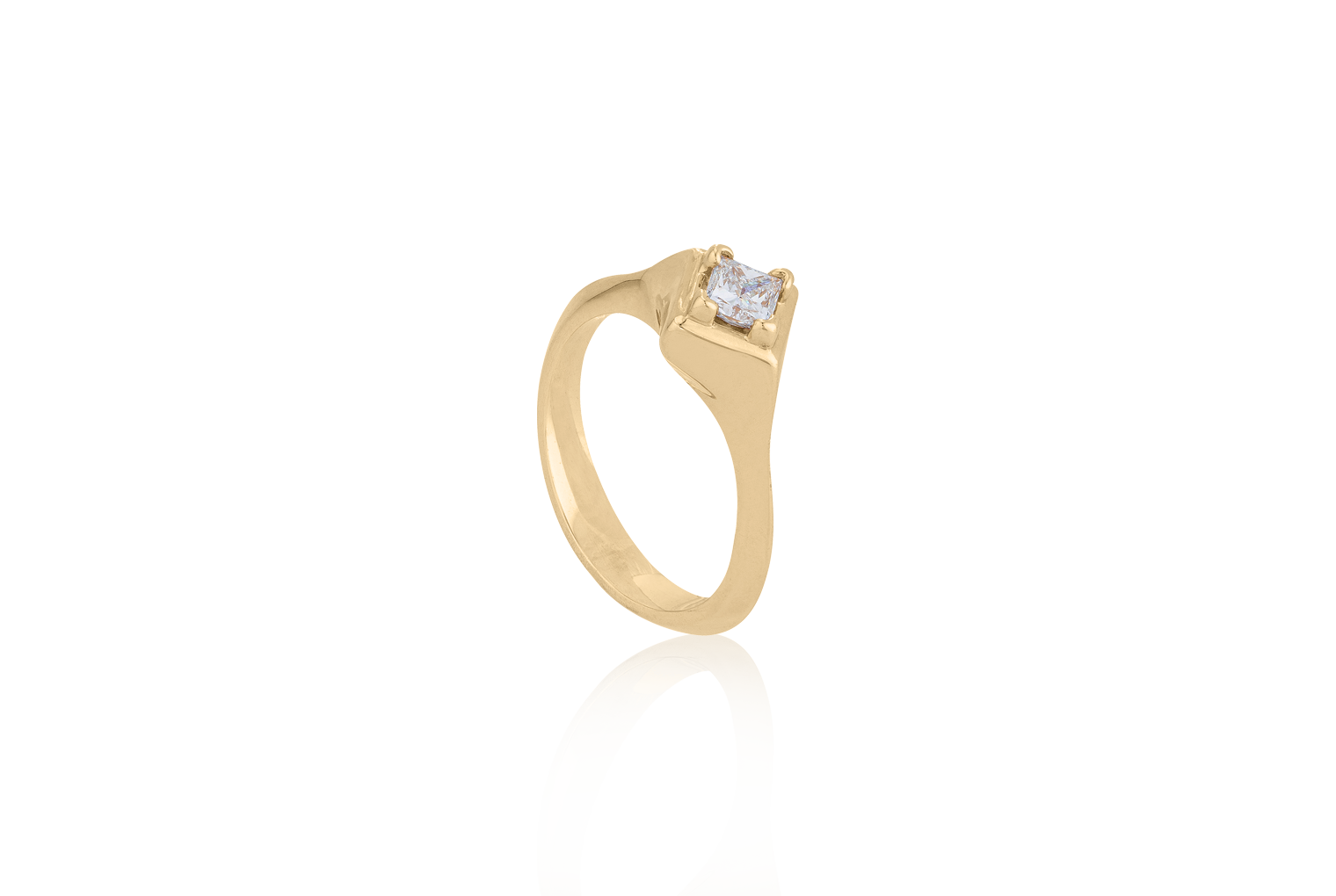 Neutral Ground Stacking Signet Diamond Ring
