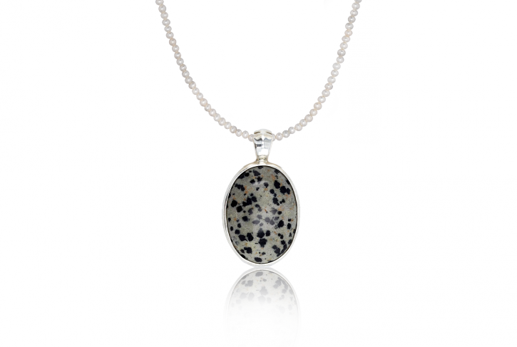 Pearl Enhancer Dalmatian Jasper Pendant