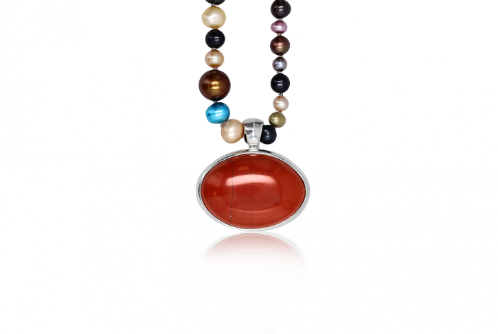 Pearl Enhancer Red Jasper Pendant