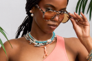 view01 thumbnail image for Renaissance Turquoise and Baroque Pearl Necklace