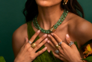 view03 thumbnail image for Banana Leaf Wrap Multistrand Necklace