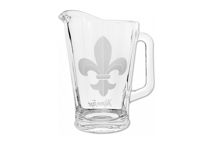 Pair Of Mignon Faget Crown Fleur De Lis Cocktail Glasses – Double Old Fashioned Barware