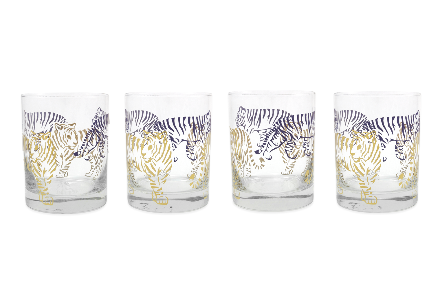Tiger, Tiger Purple and Gold Glasses