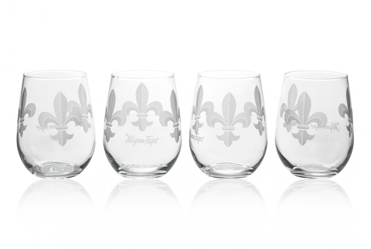 Mignon Faget Fleur de Lis Glasses