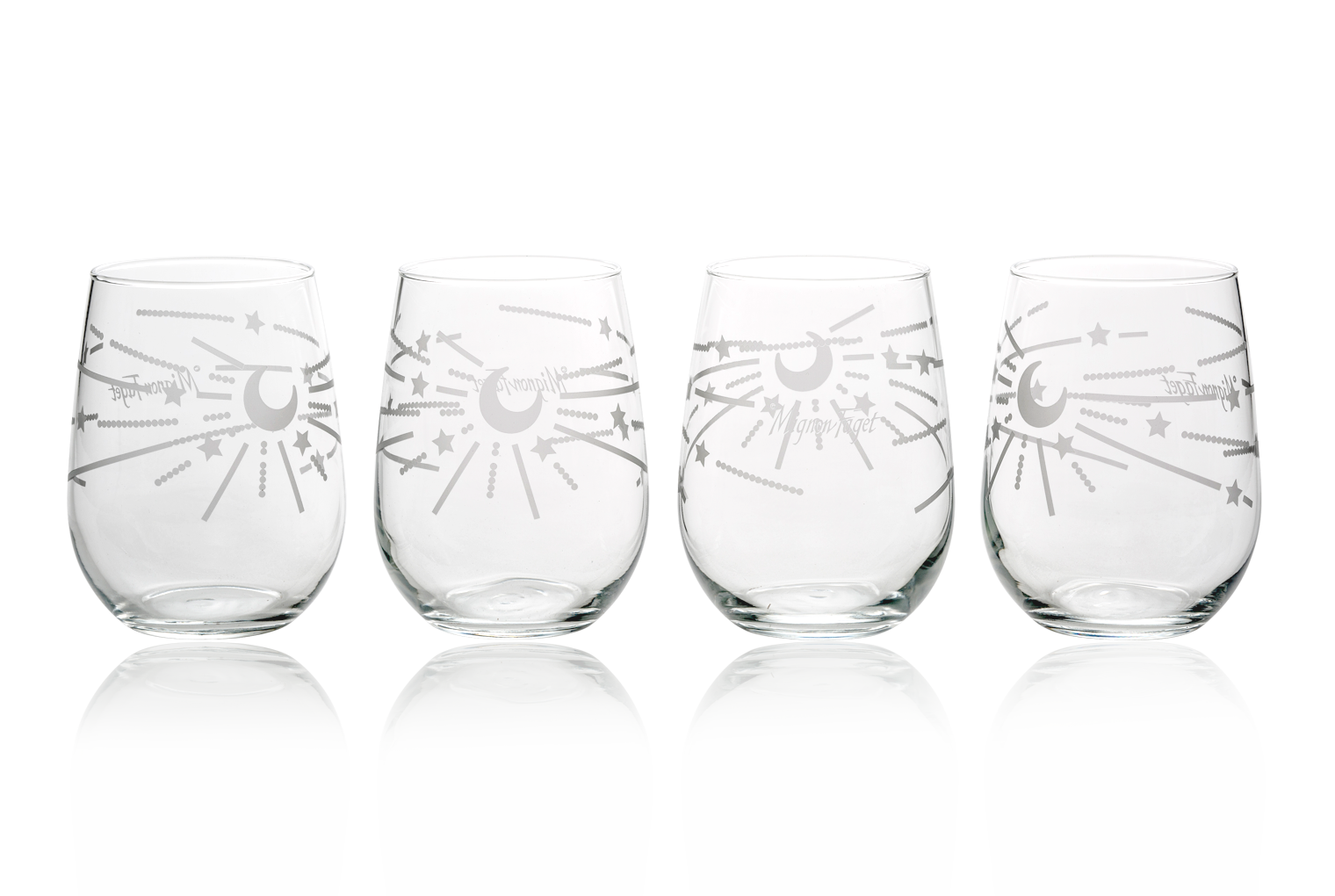 Crescent Stemless Glasses