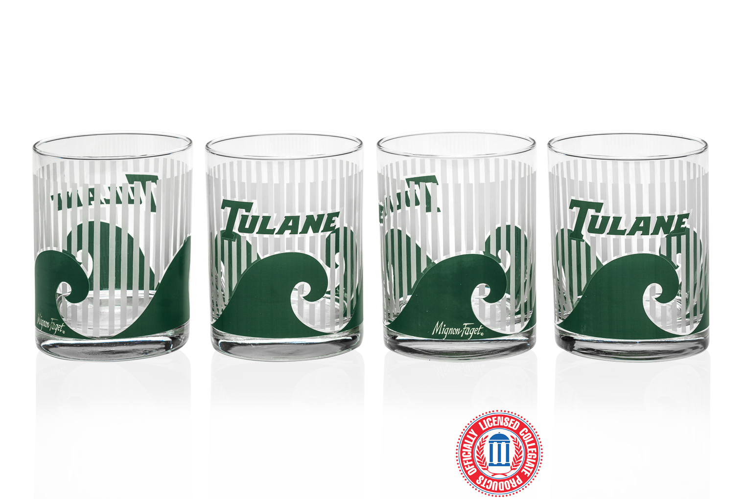 Tulane Green Wave Glasses