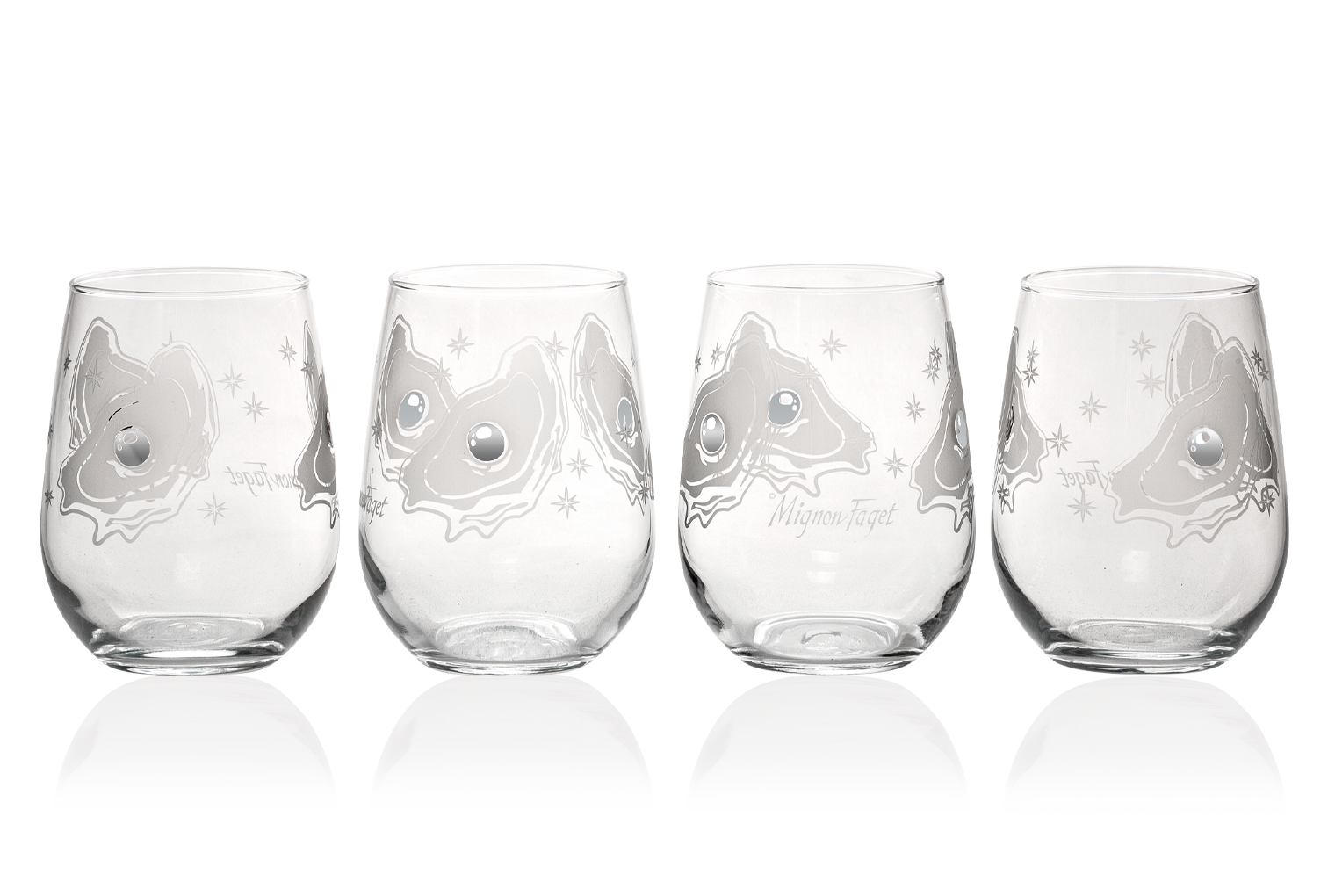 Oyster Platinum Stemless Glasses