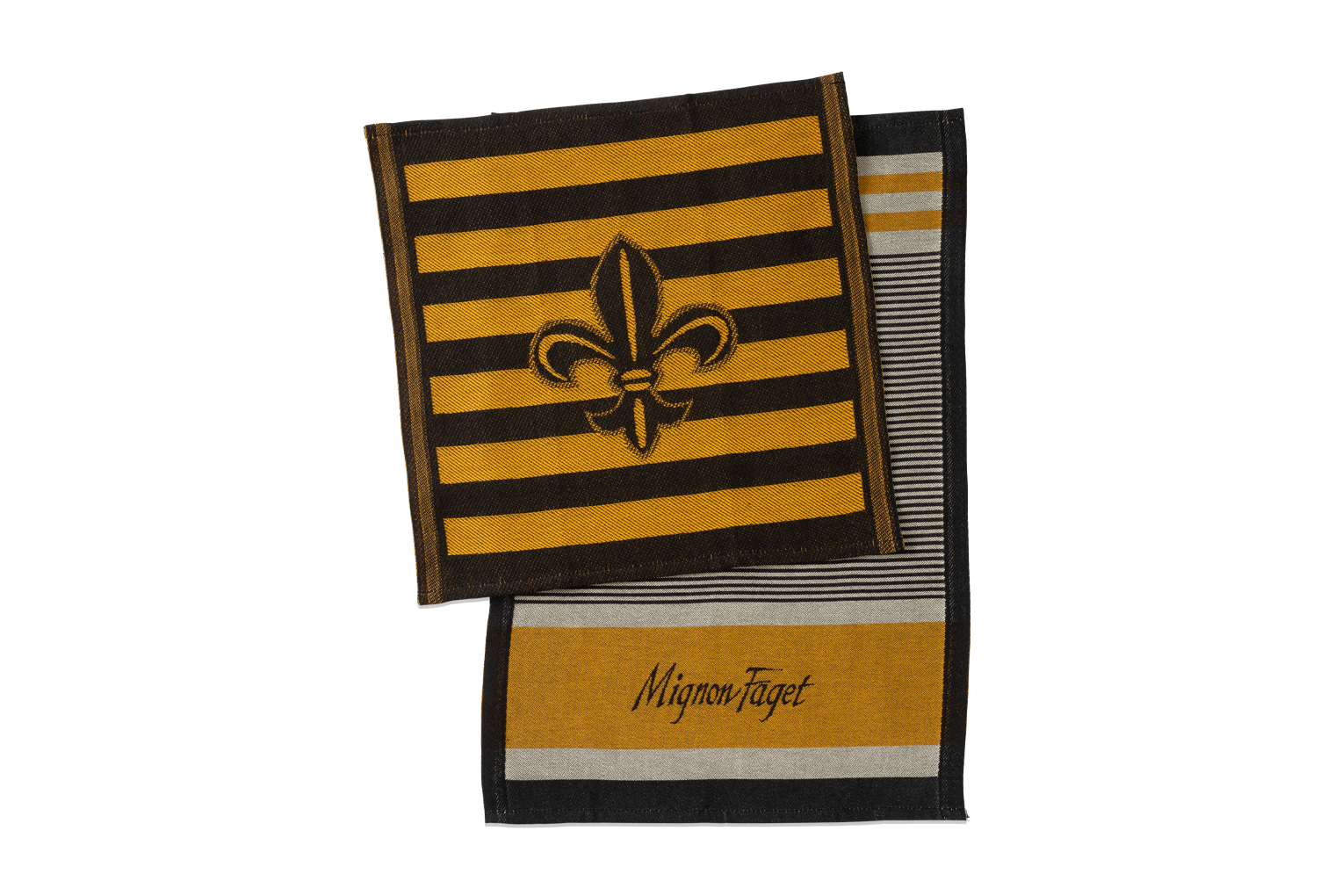 Black and Gold Hand Towel Set