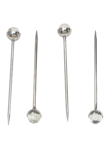 Anna New York Cocktail Picks Crystal & Silver