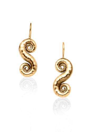 Spiral Shell Dangle Earrings