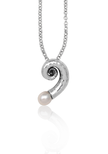 Natural Spiral Shell Charm Pendant x 5 Silver