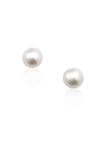 Button Pearl Stud Earrings