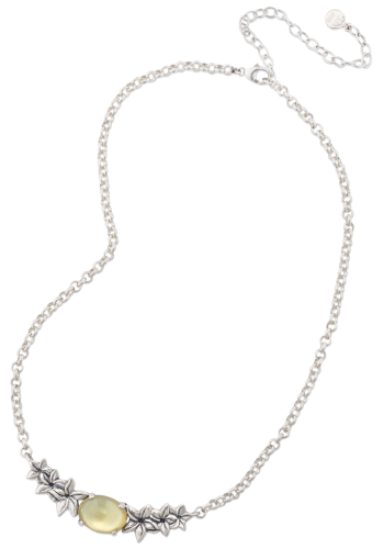 Jasmine Flower Citrine Doublet Necklace