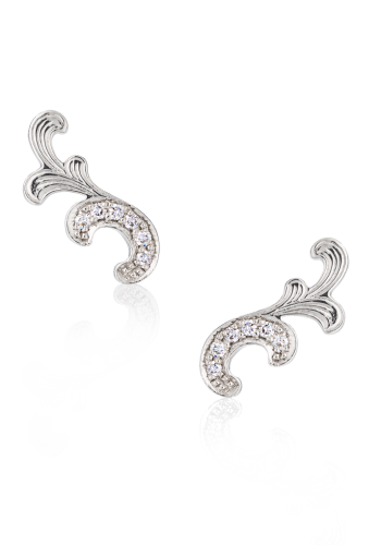 Scroll Diamond Ear Crawlers