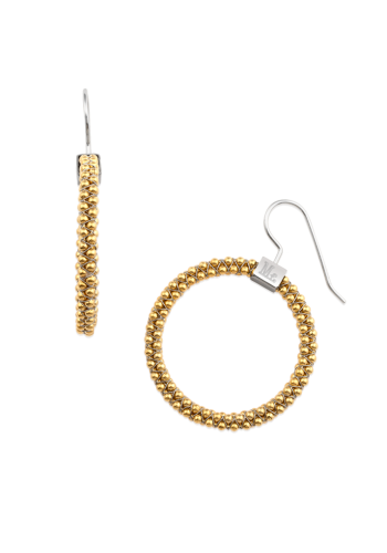 Halo Hoop Earrings Gold Plated